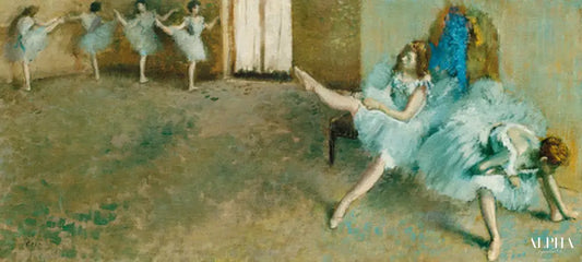 Danseurs avant leur entrée - Edgar Degas - Reproductions de tableaux et peintures haut de gamme