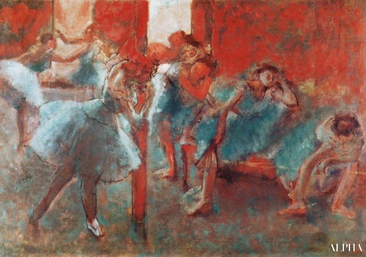 リハーサル中のダンサーたち - Edgar Degas - 高級絵画および絵画の複製