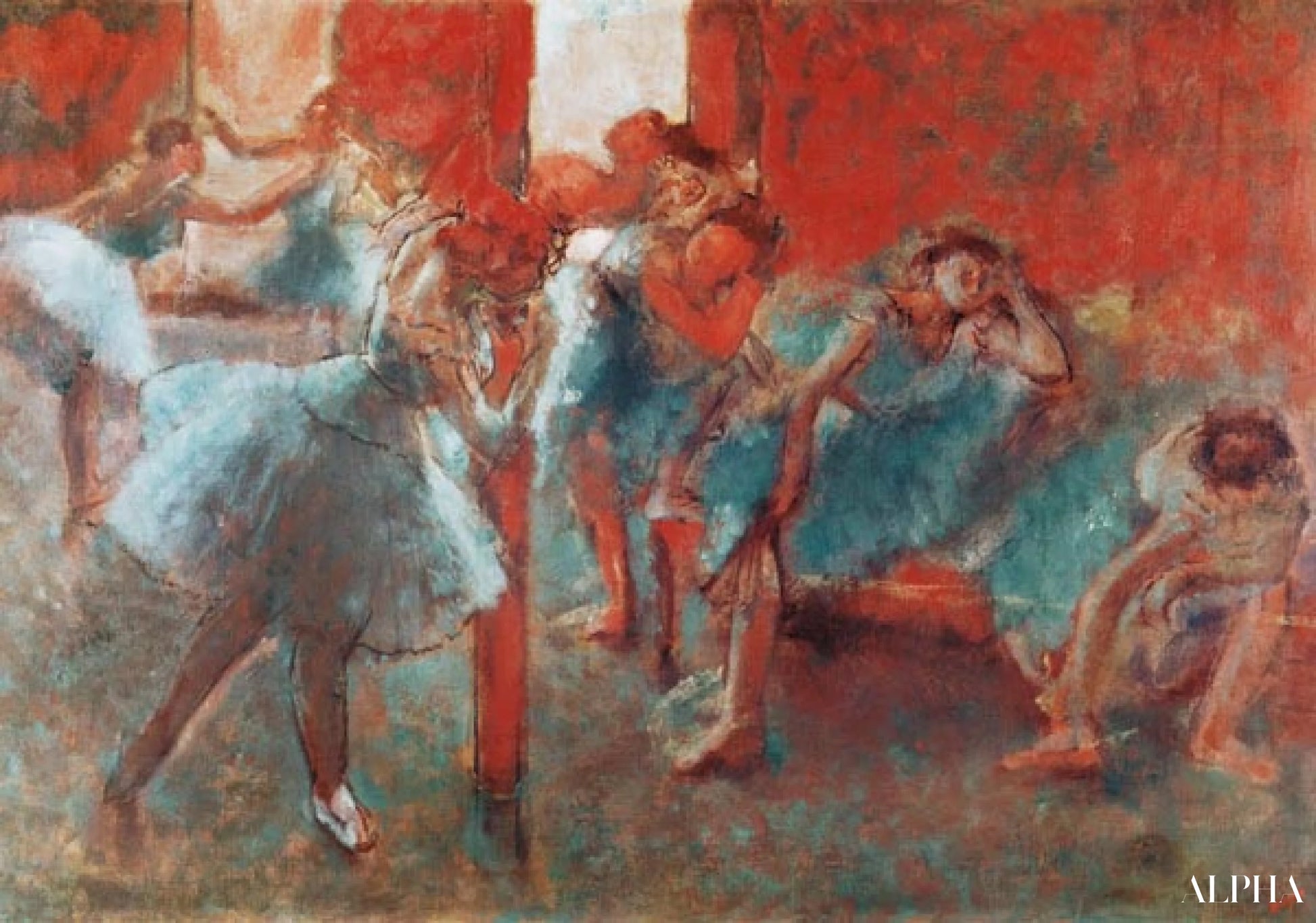 リハーサル中のダンサーたち - Edgar Degas - 高級絵画および絵画の複製