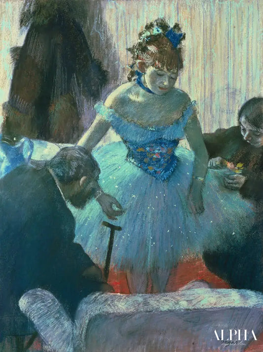 Danseuse dans sa loge - Edgar Degas - Reproductions de tableaux et peintures haut de gamme