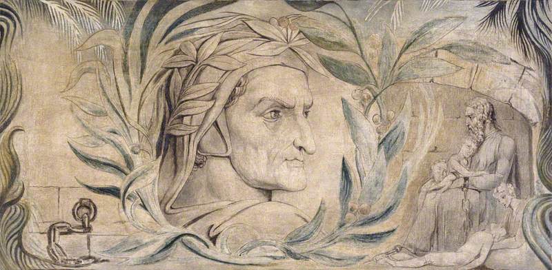 Dante Alighieri (vers 1265-1321) - William Blake image 1 reproduction de peinture à l’huile