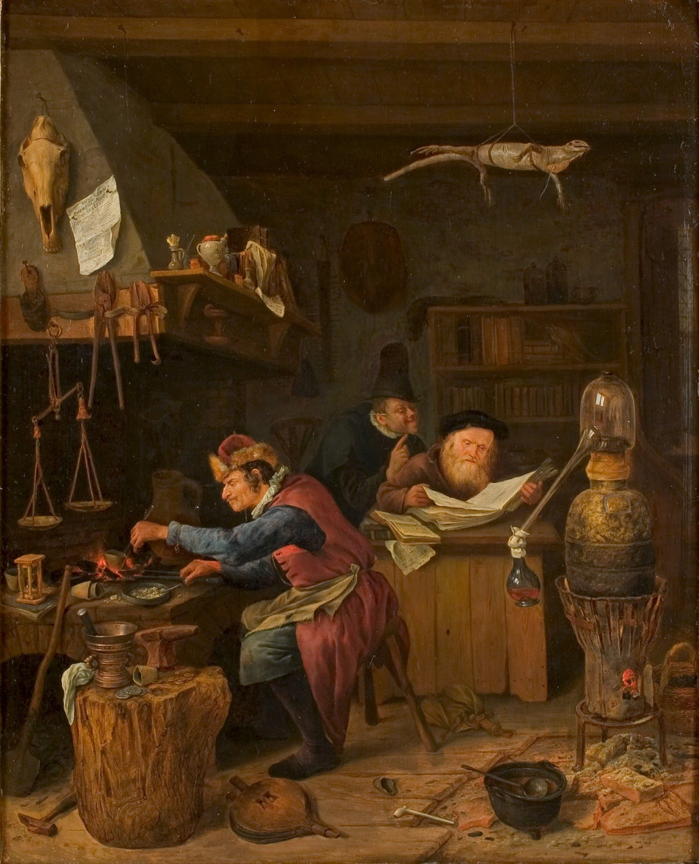 De alchimisten - Jan Steen image 1 tableau peint à l’huile sur toile