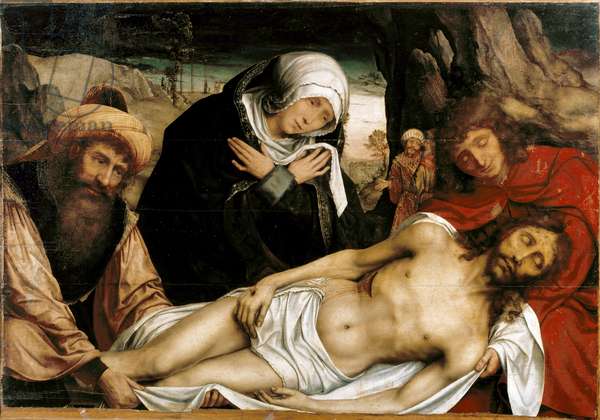 De graflegging van Christus - Quentin Metsys image 1 tableau peint à l’huile sur toile
