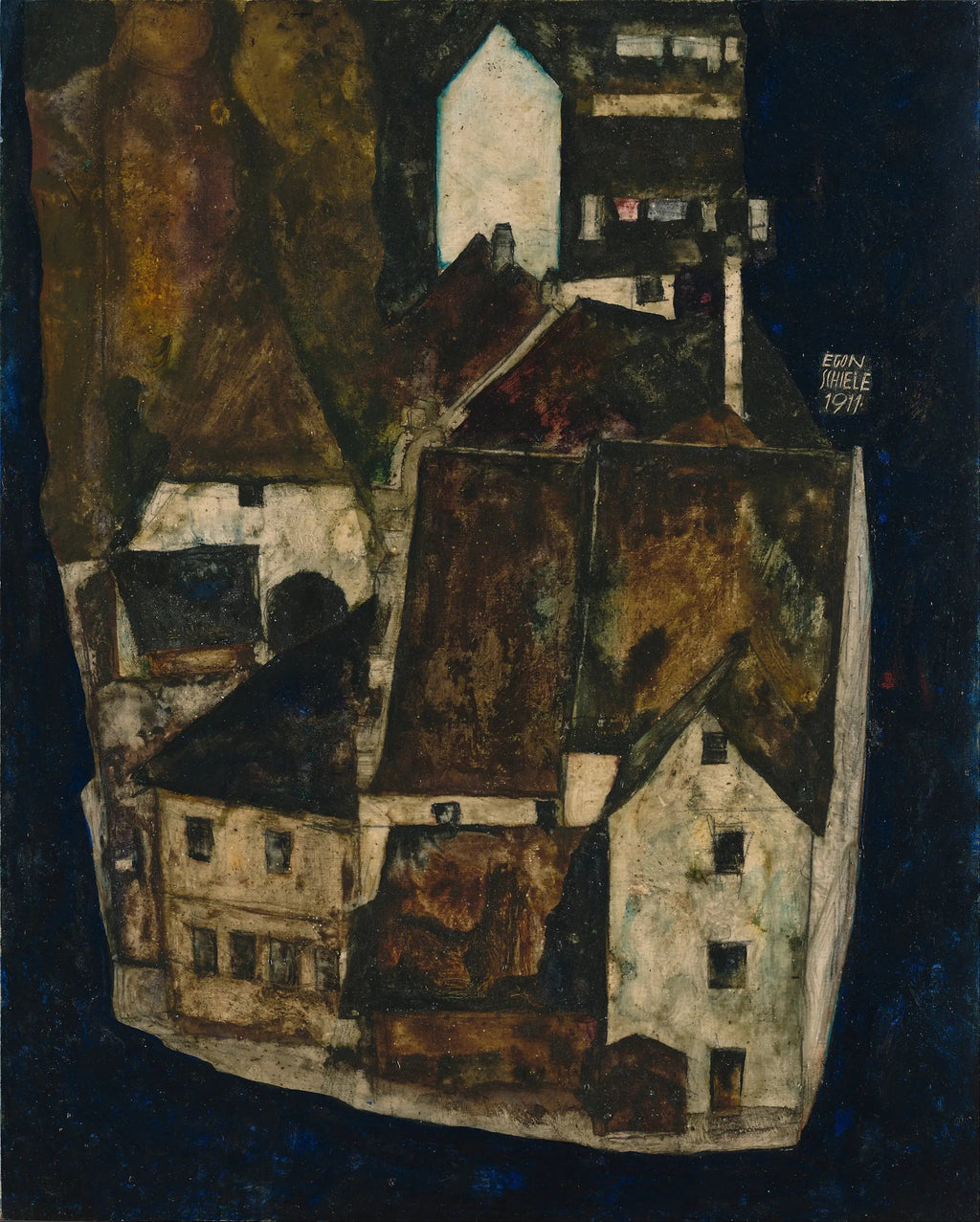 Dead City III (La Cité sur la Rivière Bleue III) - Egon Schiele image 2 reproduction réalisée par Alpha Reproduction