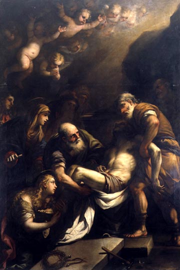 Déposition - Luca Giordano image 1 copie de tableau peinte à la main
