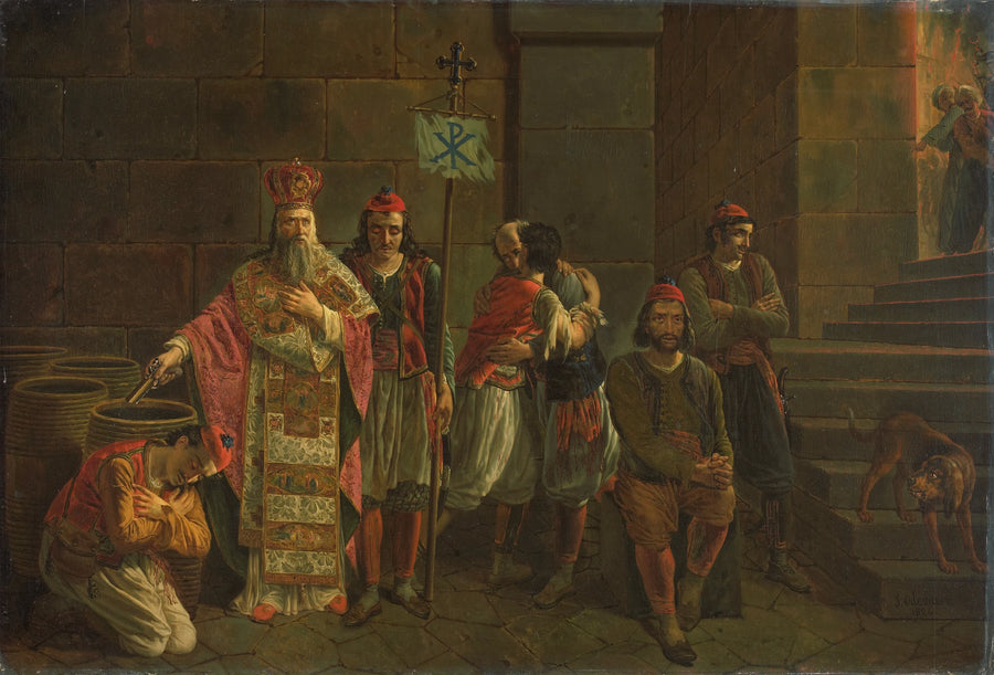 Les derniers défenseurs de Missolonghi, 22 avril 1826 : épisode de la guerre de liberté grecque - Joseph-Denis Odevaere