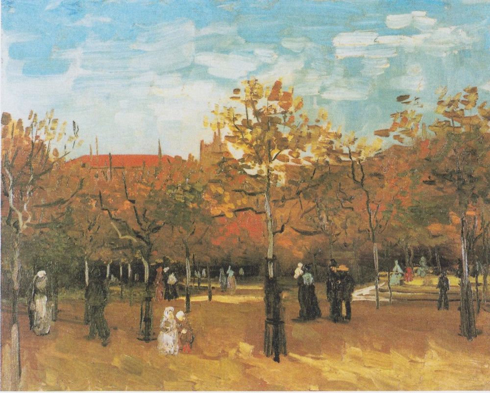 Des gens marchant dans un parc - Vincent van Gogh image 1 tableau peint à l’huile sur toile