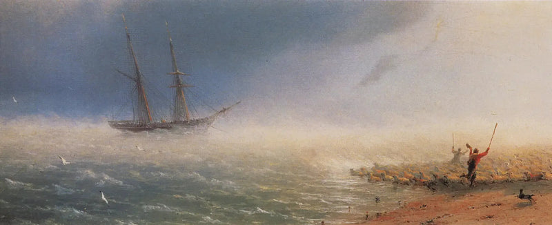 嵐に押されて海の中を進む羊の群れ - イワン・アイヴァゾフスキー

Source:
Des moutons poussés par la tempête dans la mer. - Ivan Aïvazovski