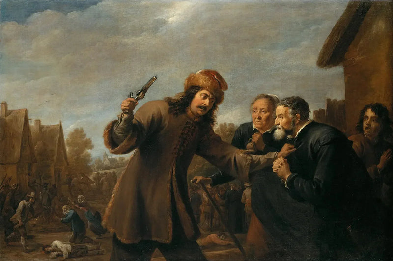 兵士たちが村を攻撃する - デイヴィッド・テニエール・ル・ジュヌ

Source:
Des soldats attaquent un village - David Teniers le Jeune