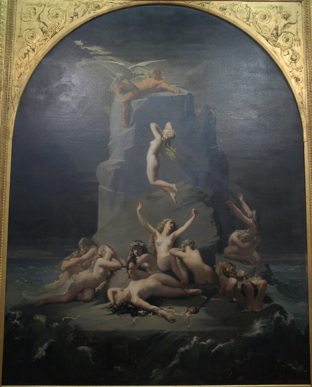 Désolation des Océanides au pied du roc où Prométhée est enchaîné - Henri Lehmann image 1 copie peinte à la main à l’huile
