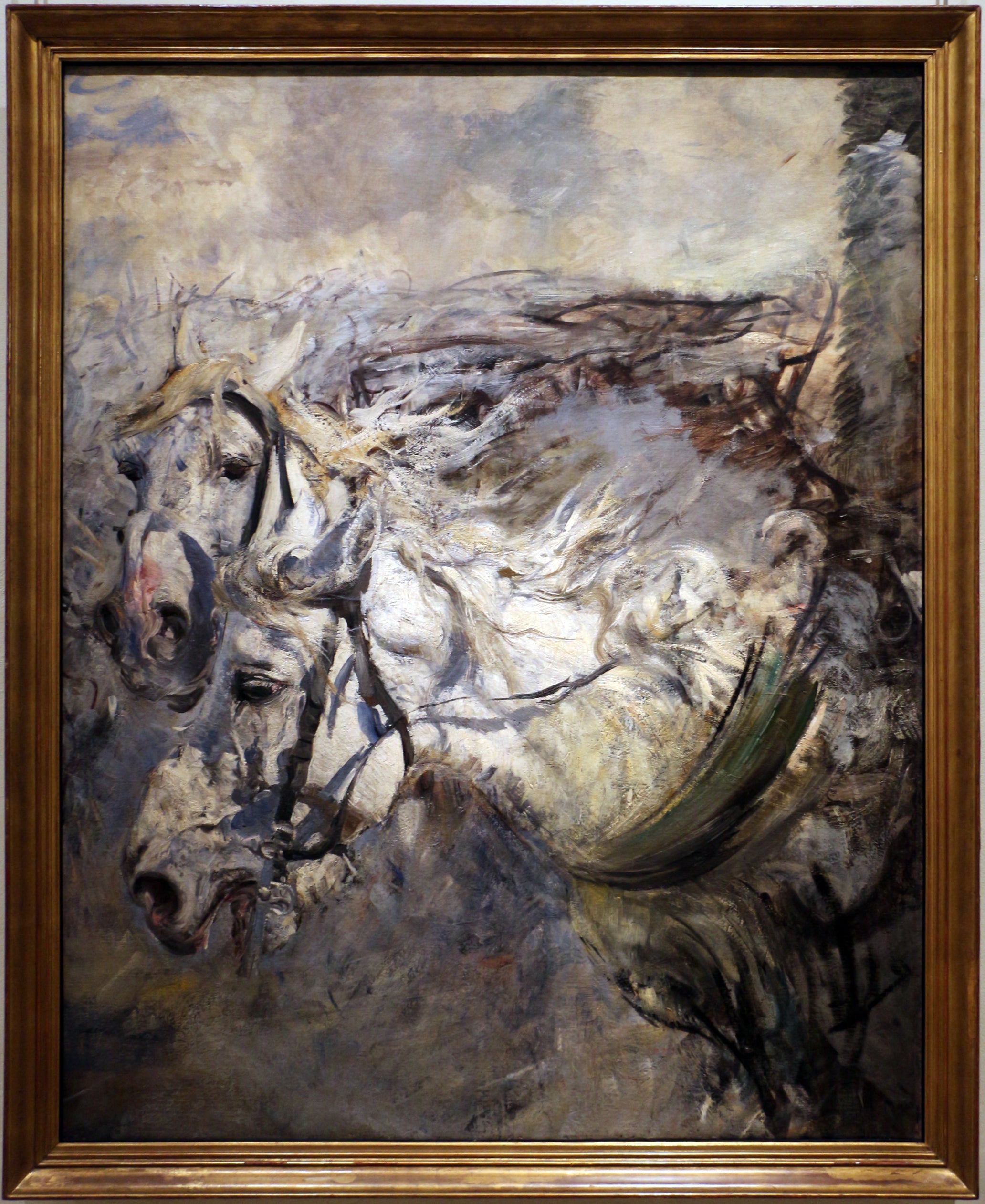 Deux Chevaux blancs - Giovanni Boldini - Alpha Reproduction