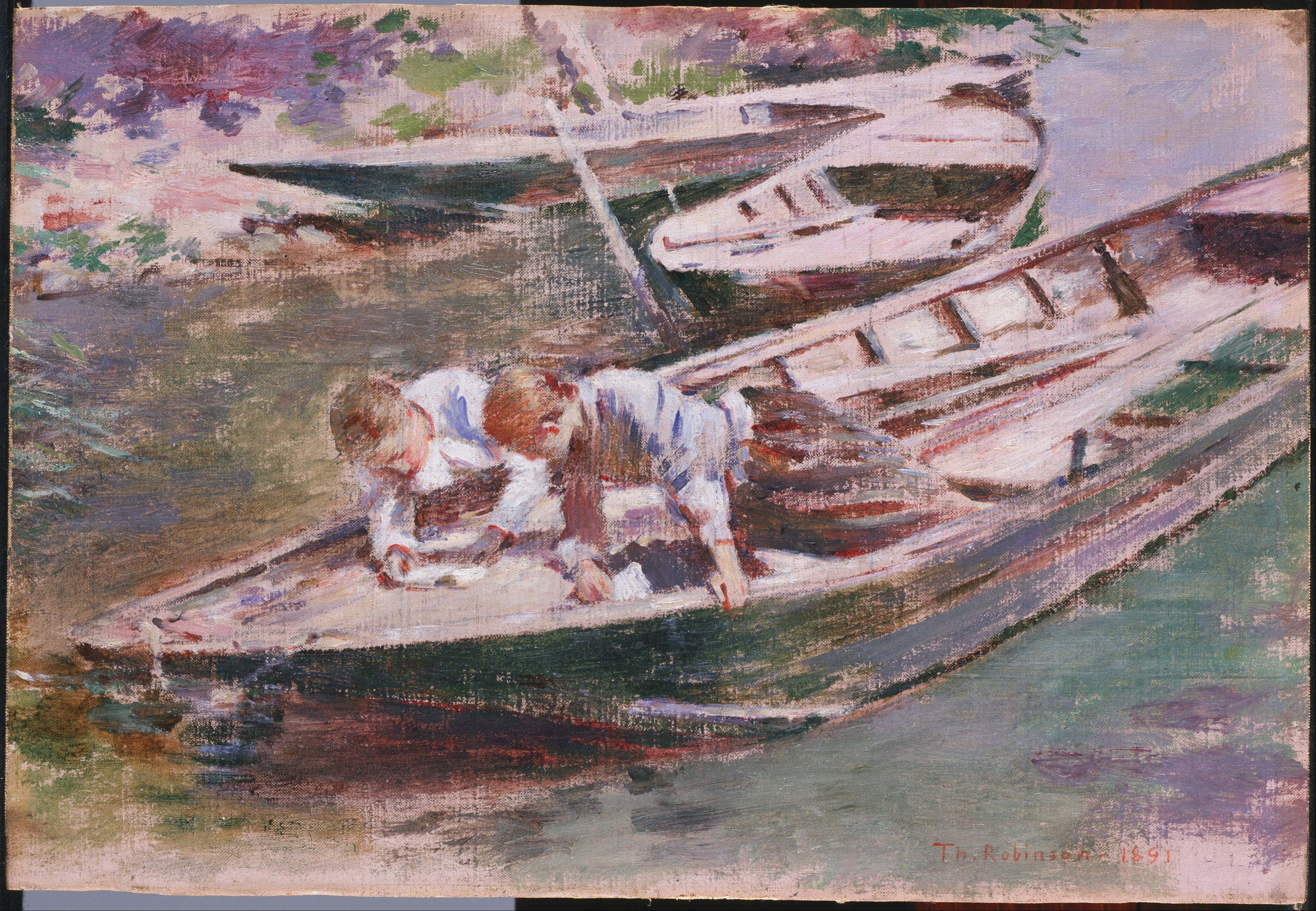 Deux dans un bateau - Theodore Robinson - Alpha Reproduction
