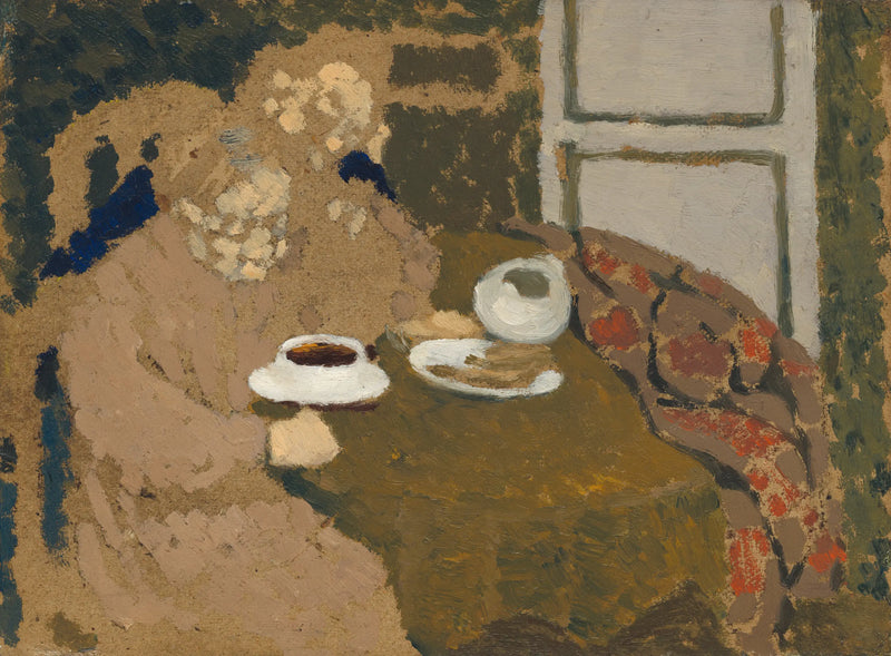 コーヒーを飲む二人の女性 - エドゥアール・ヴィヤール