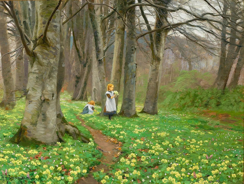 春の森で花を摘む二人の少女 - H. A. Brendekilde

Source:
Deux filles cueillent des fleurs dans une forêt au printemps. - H. A. Brendekilde