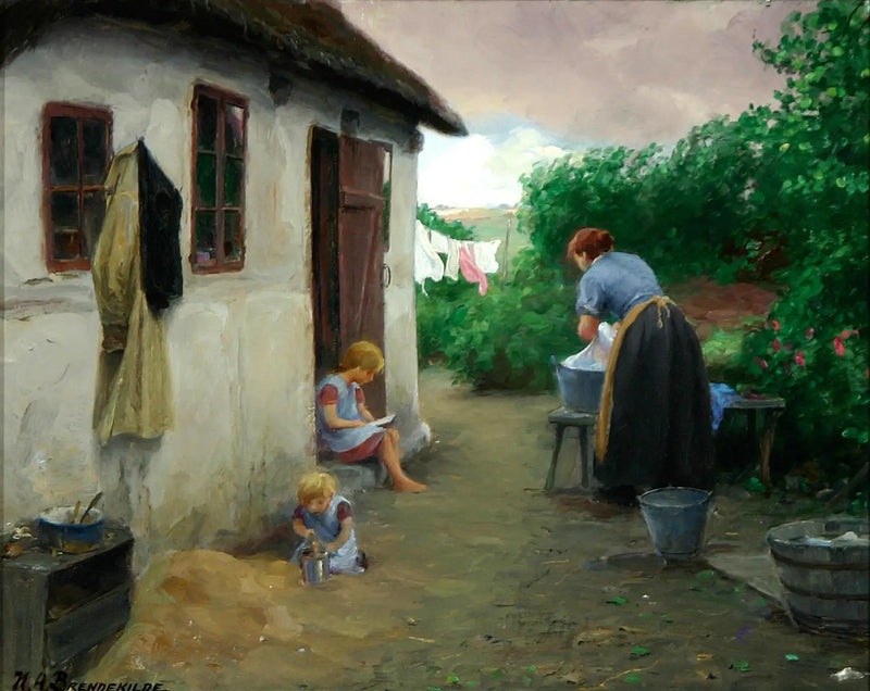 農場のそばで二人の少女と母親 - H. A. Brendekilde

Source:
Deux filles et leur mère près d'une ferme. - H. A. Brendekilde