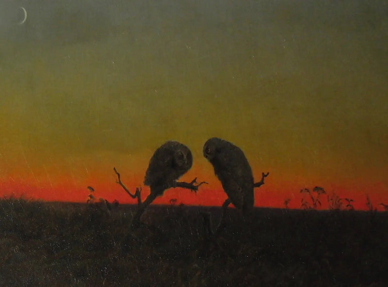 夕暮れ時の二つのフクロウ - マーティン・ジョンソン・ヒード

Source:
Deux hiboux au coucher du soleil - Martin Johnson Heade