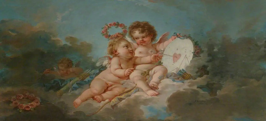 フランソワ・ブーシェによる「ハートボード」で遊ぶ二人の天使

Source:
Deux putti jouant avec un « Heartboard » - François Boucher
