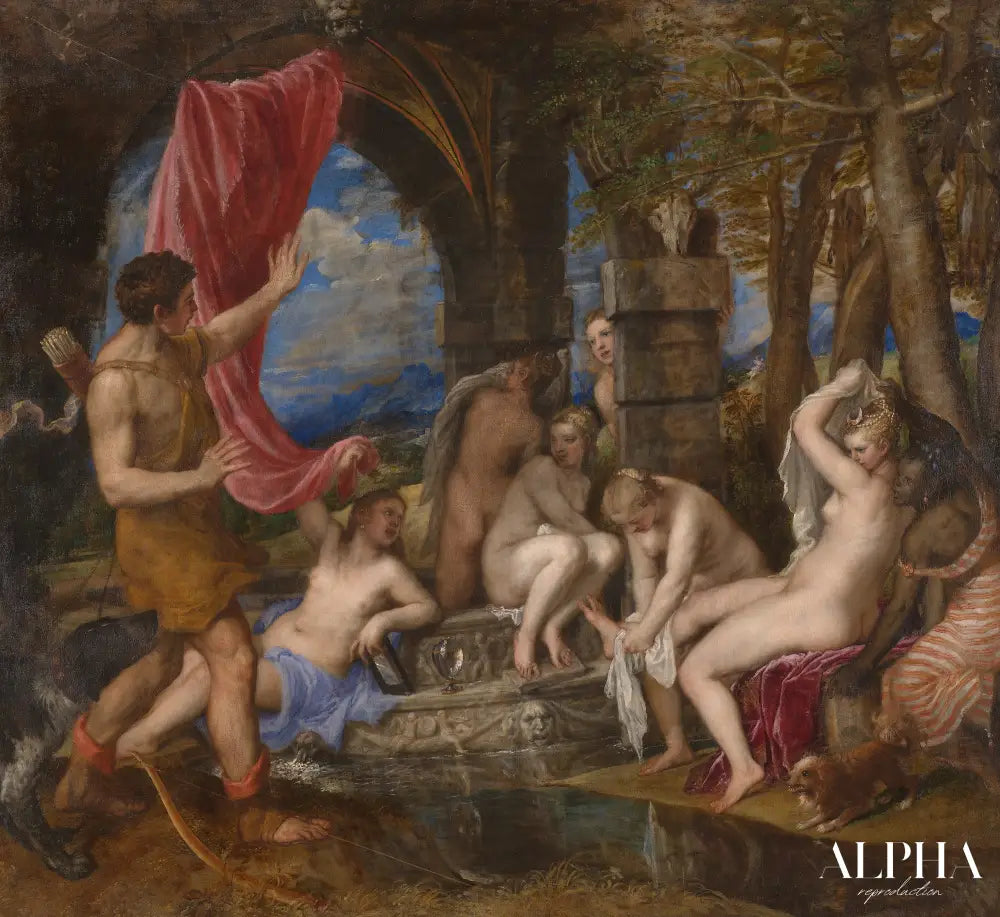 Diana et Actéon - Titien - Reproductions de tableaux et peintures haut de gamme