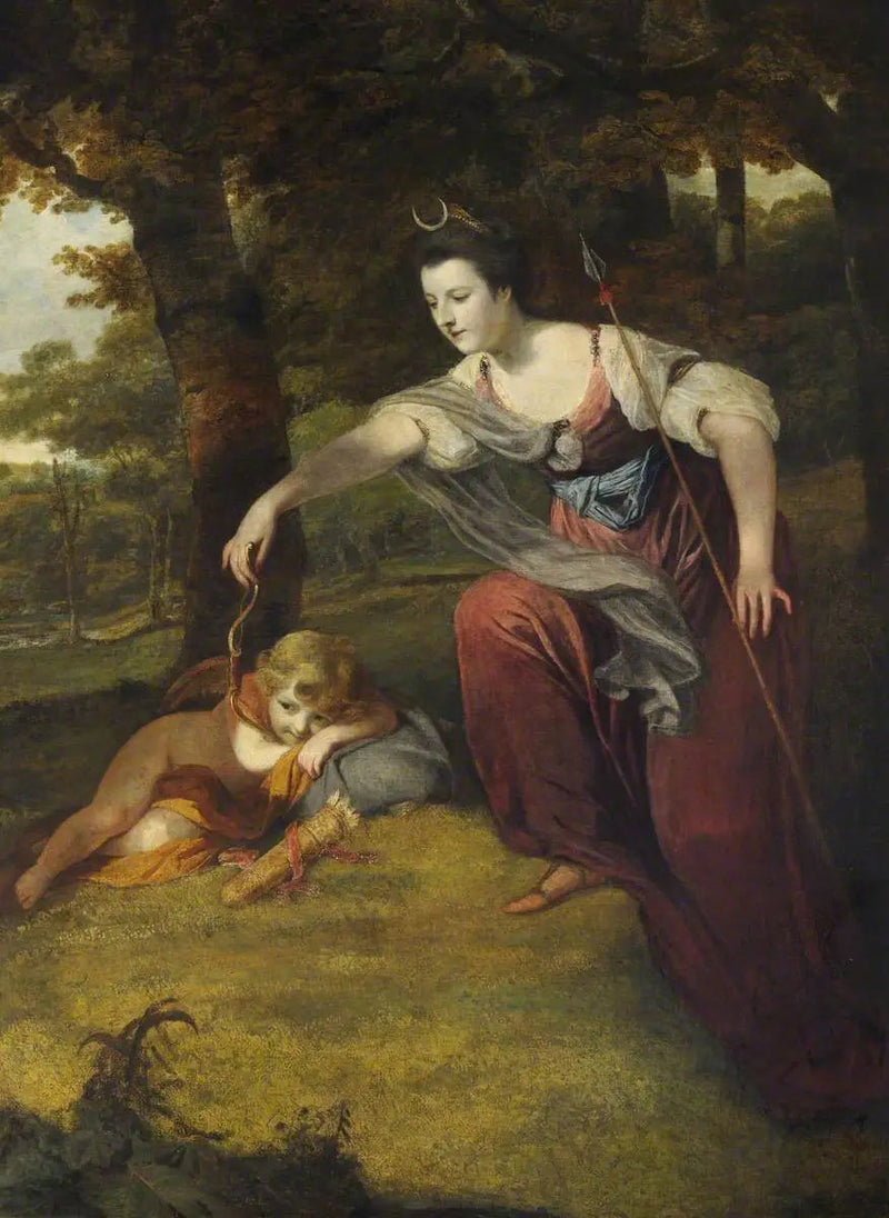 ディアン・デザルマン・キューピッド：エリザベス・ダッシュウッド、マンチェスター公爵夫人（1741-1832）とその息子ジョージ・モンタギュー、ヴァイオレット・マンデヴィル（1763-1772） - ジョシュア・レイノルズ