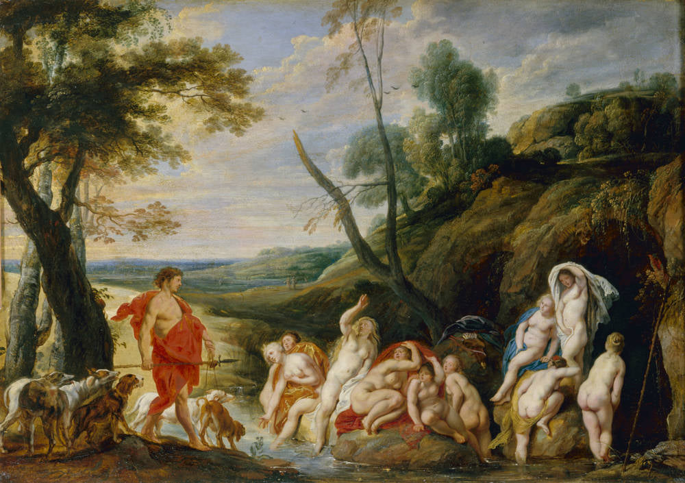 Diane et Actéon - Jacob Jordaens image 1 reproduction de peinture à l’huile
