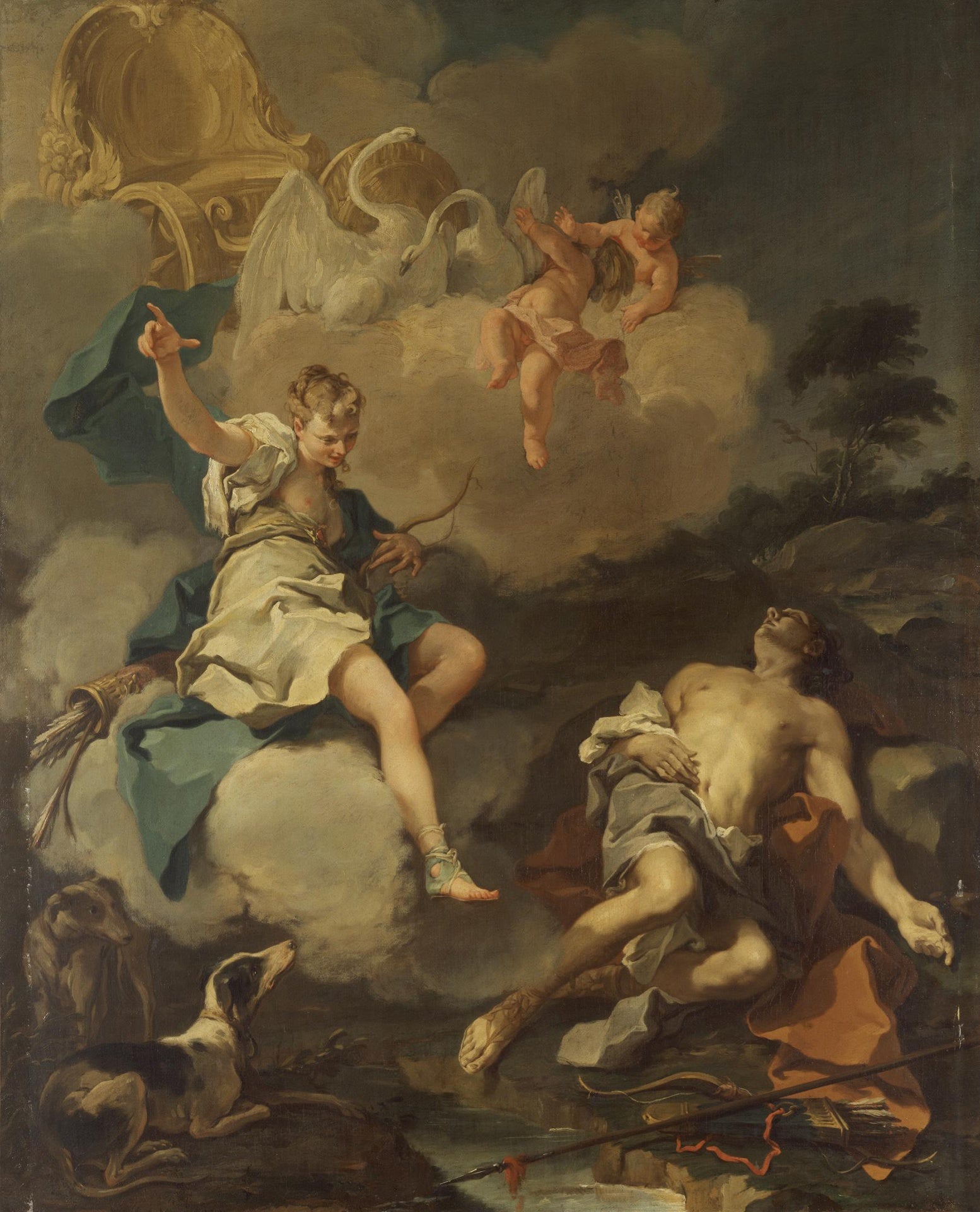 Diane et Endymion - Giovanni Battista Pittoni - Alpha Reproduction
