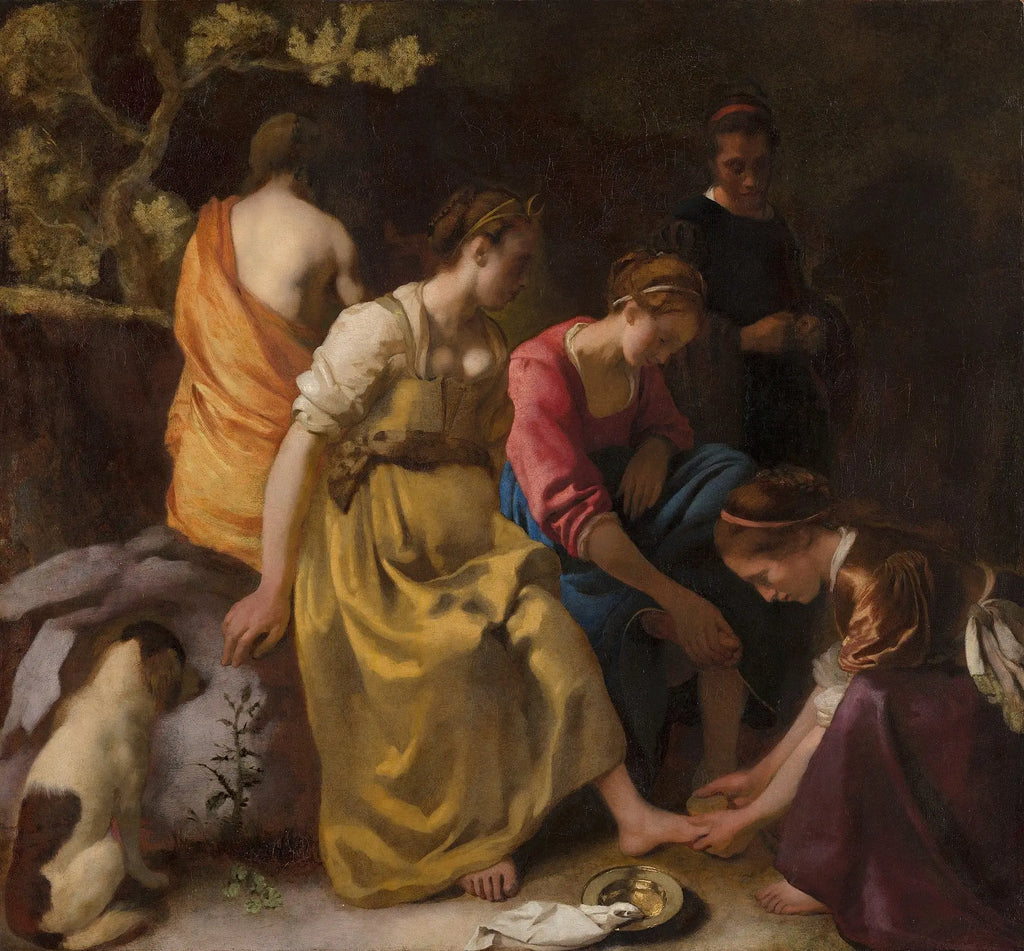 Reproduction du tableau « Diane et ses compagnes - Johannes Vermeer » par Alpha Reproduction en peinture à l’huile