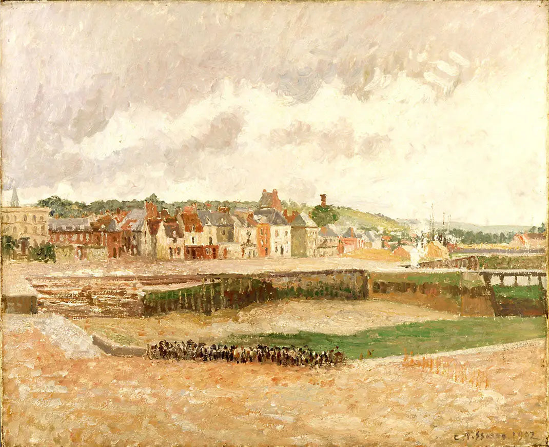 Dieppe. Darse de pêche, marée basse - Camille Pissarro image 1 tableau peint à l’huile sur toile
