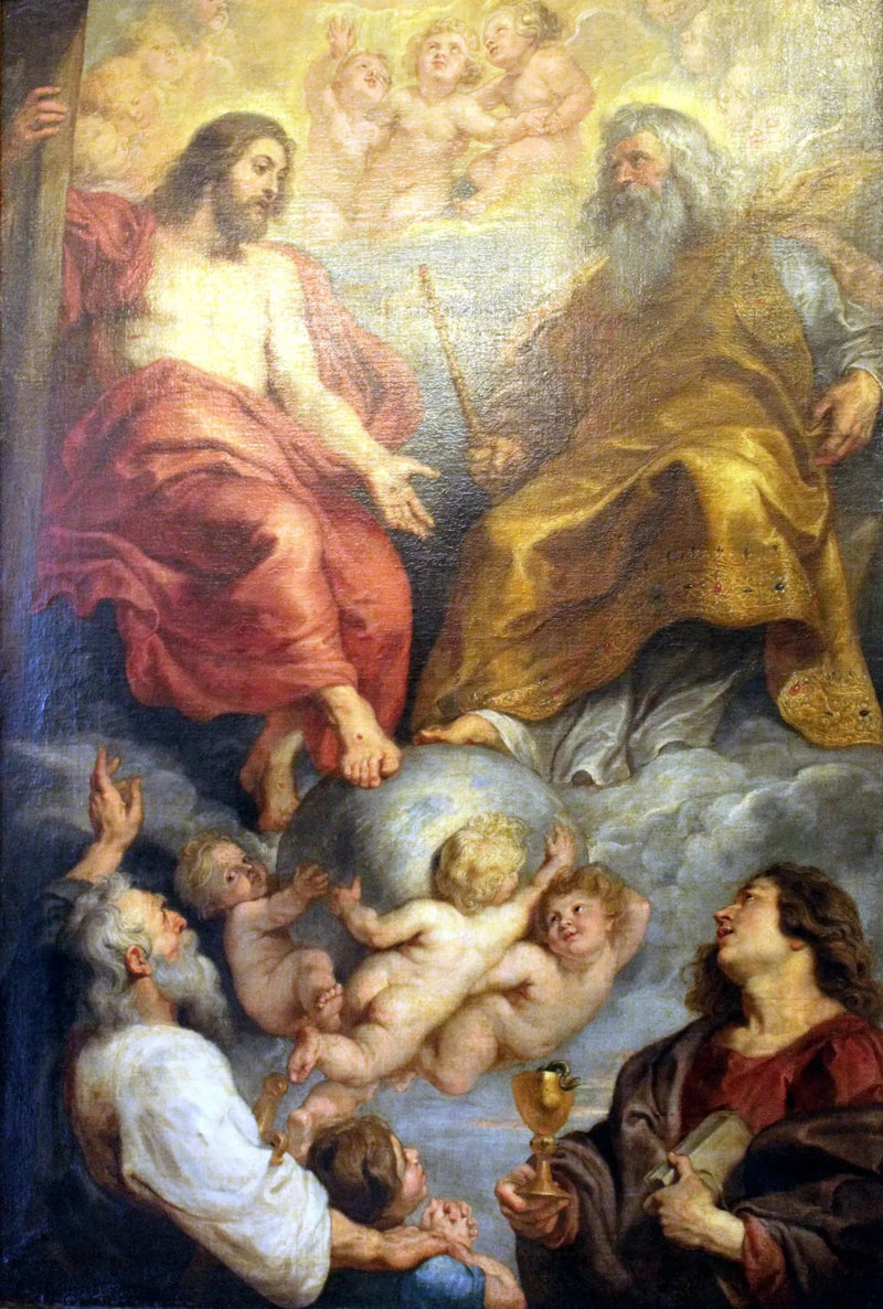 神なる父とキリスト、聖パウロとヨハネと共に、1616-1617年 - ピーテル・パウル・ルーベンス