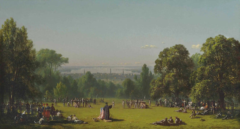 第七連隊のキャンプでの日曜日の朝 - サ Sanford Robinson Gifford