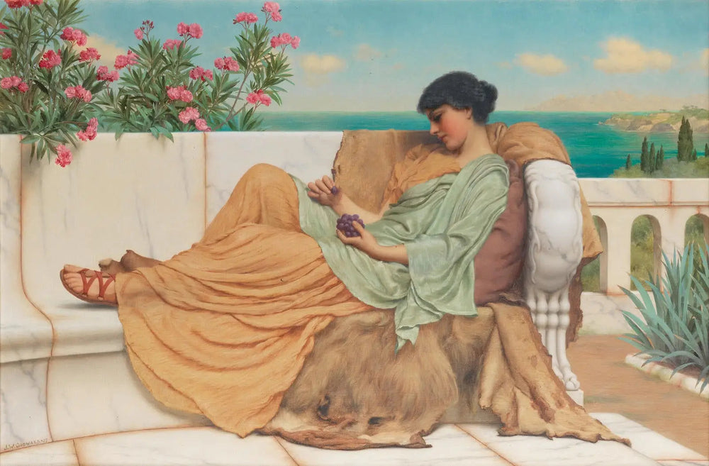 Dolce Far Niente - John William Godward image 1 reproduction artisanale de tableau