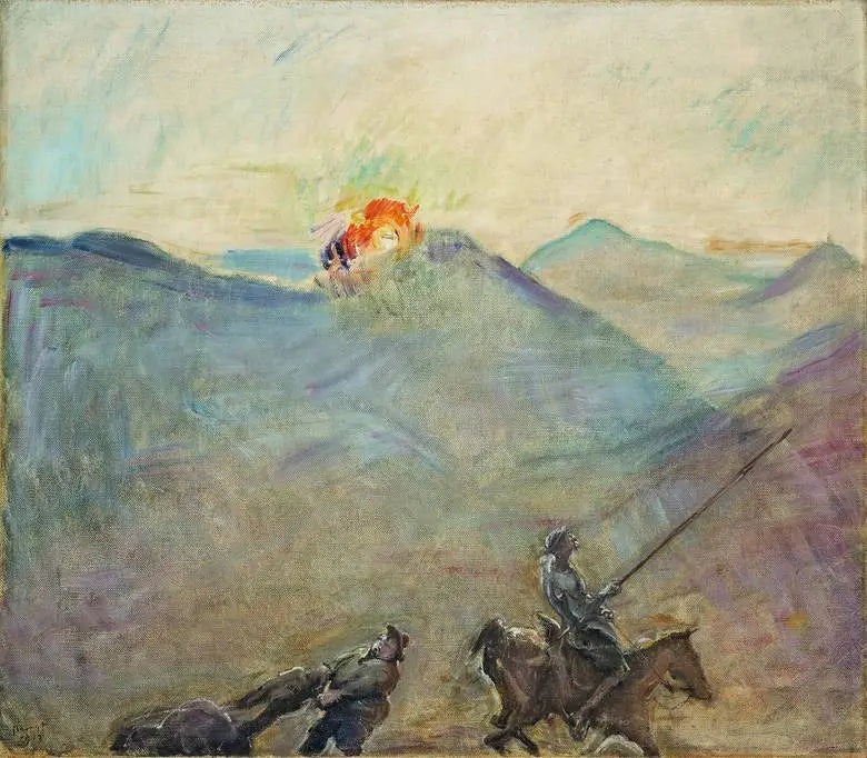 Don Quichotte et Sancho Pansa - Max Slevogt image 1 copie de tableau peinte à la main