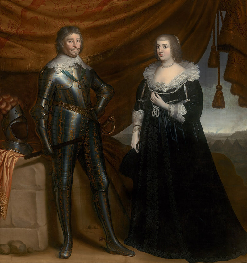 フレデリック・ヘンドリク（1584-1647）とアマリア・ド・ソルムス＝ブラウンフェルス（1602-1675）のダブルポートレート - ゲリット・ファン・ホントルスト