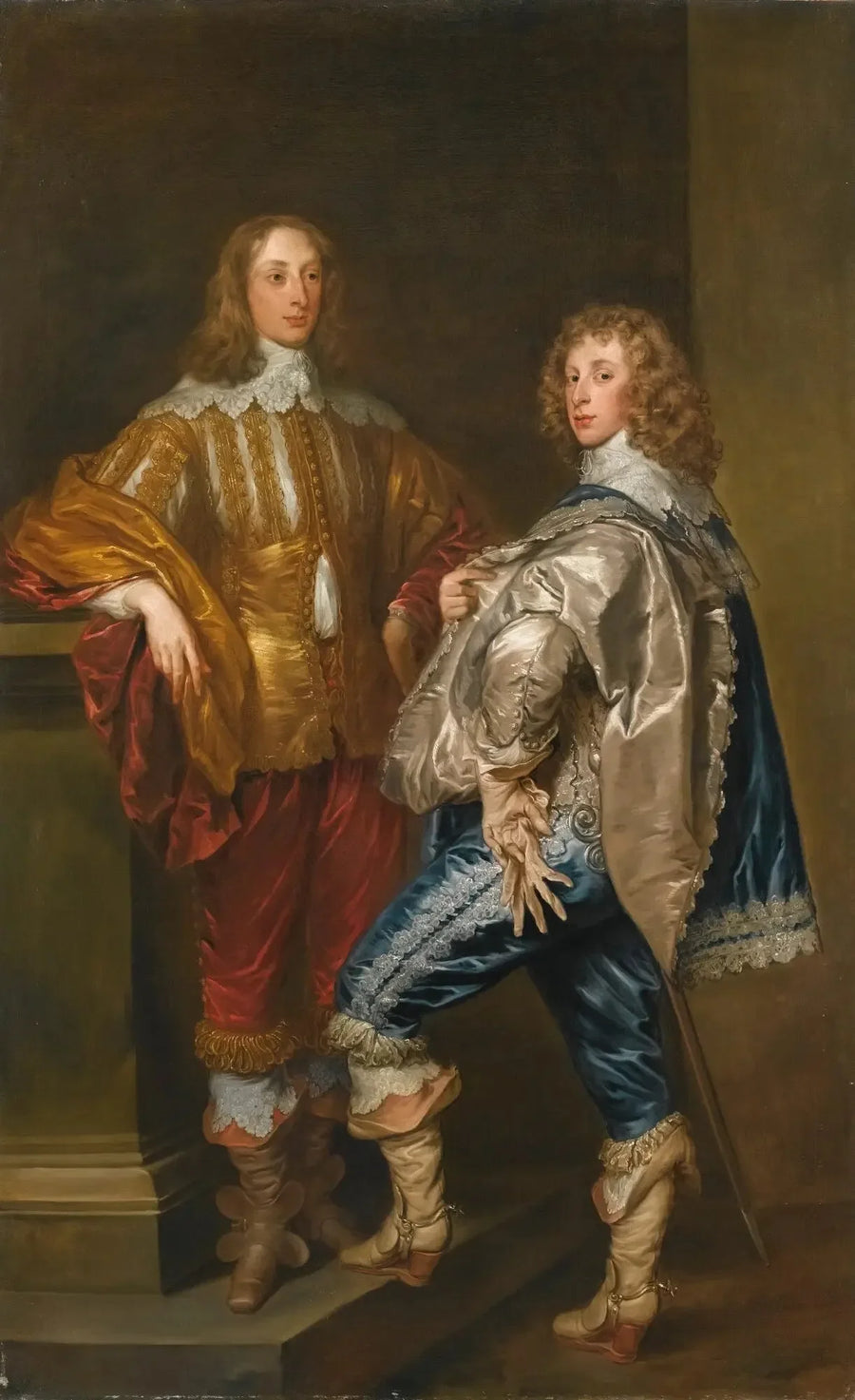 ジョン・スチュワート卿（1621-1644）とベルナルド・スチュワート卿、後のリッチフィールド伯（1623-1645）の二重肖像 - アントワーヌ・ヴァン・ダイク

Source:
Double portrait de Lord John Stewart (1621-1644) et Lord Bernard Stewart, futur comte de Lichfield (1623-1645) - Antoine van Dyck
