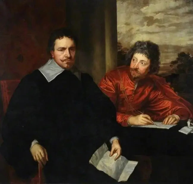 トーマス・ウェントワース第1代ストラフォード伯爵（1593-1641）と彼の秘書サー・フィリップ・メインウェアリング（1589-1661）のダブルポートレート - アントワーヌ・ヴァン・ダイク

Source:
Double portrait de Thomas Wentworth, 1er comte de Strafford (1593-1641) avec son secrétaire Sir Philip Mainwaring (1589-1661) - Antoine van Dyck