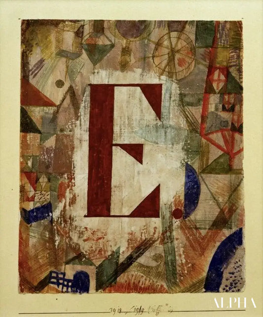 E, 1918 - Paul Klee - Reproductions de tableaux et peintures haut de gamme