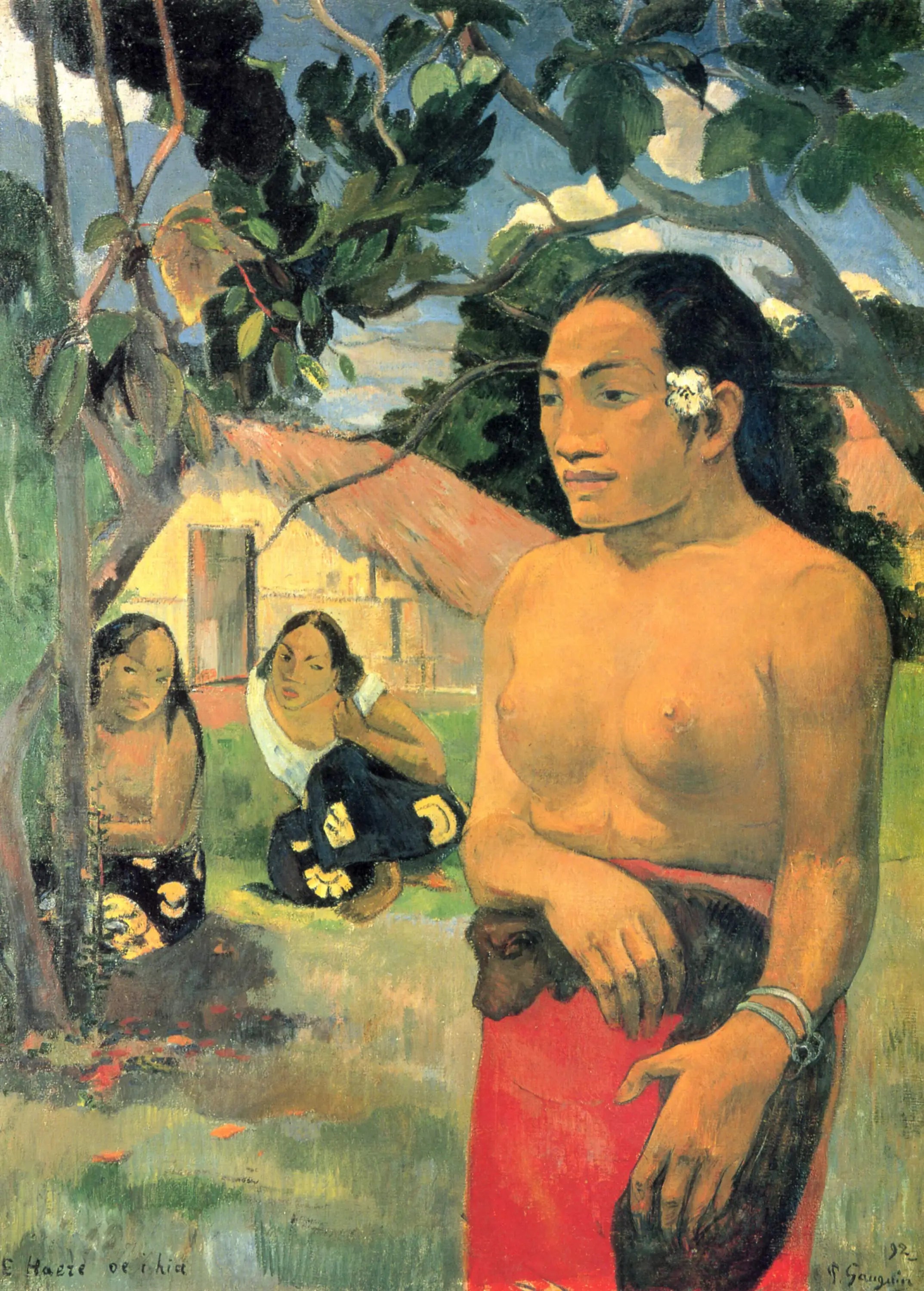 Reproduction du tableau « E haere oe i hia - Paul Gauguin » par Alpha Reproduction en peinture à l’huile