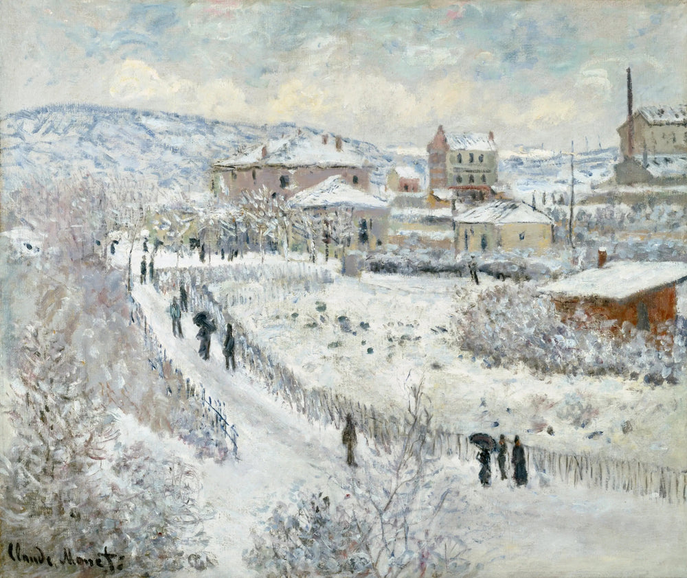 Effet de neige à ArgenteuilAlternate - Claude Monet image 1 copie de tableau peinte à la main