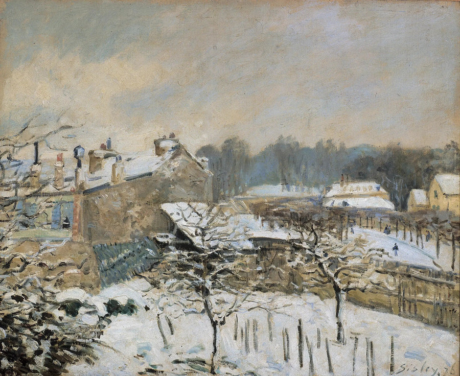 マルリー＝ル＝ロワの雪の効果 - アルフレッド・シスレー