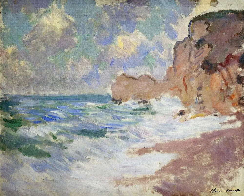 Effet de vagues à Étretat - Claude Monet image 1 copie de tableau peinte à la main