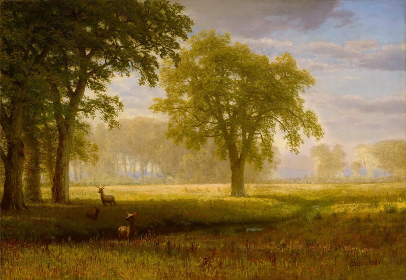 オーク・グローブ（トゥオルミー・メドウズ）のエラン - アルバート・ビアシュタット

Source:
Élan à Oak Grove (Tuolumne Meadows) - Albert Bierstadt