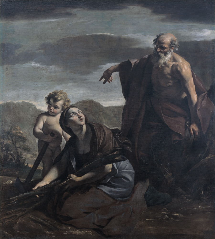 Élie et la veuve de Sarepta - Giovanni Lanfranco image 1 copie de tableau peinte à la main