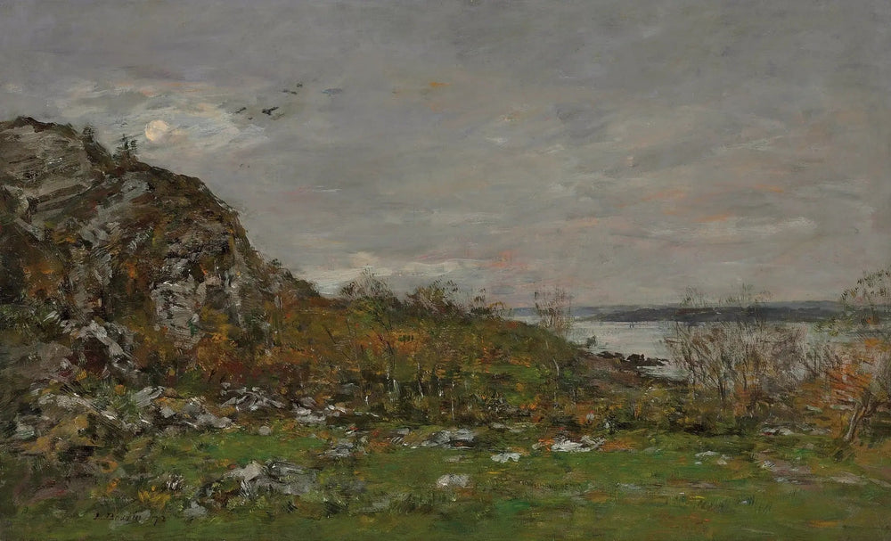 Embouchure de l'Elorn aux environs de Brest - Eugène Boudin image 1 tableau peint à l’huile sur toile