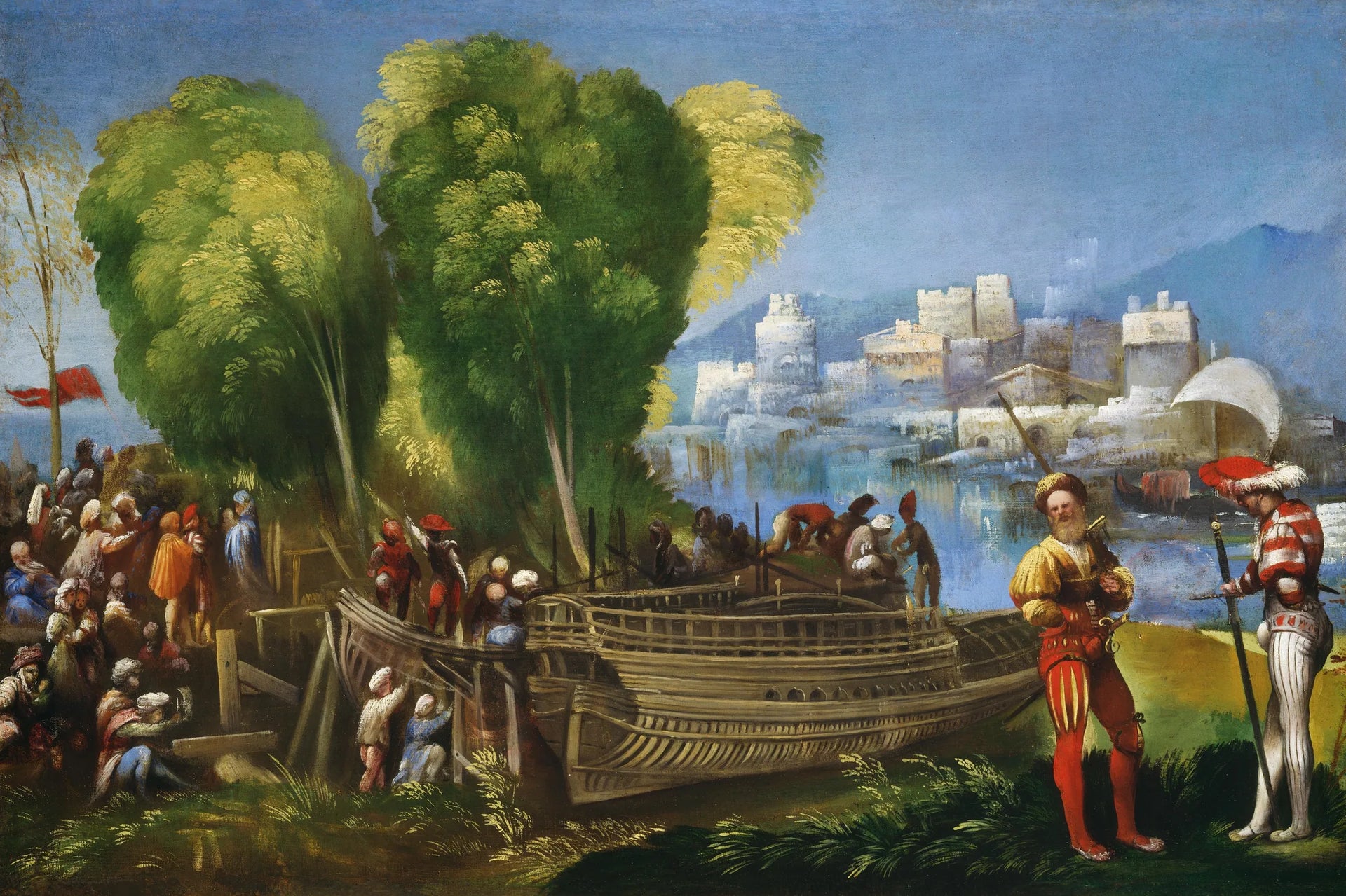 Énée et Achate sur la côte libyenne - Dosso Dossi image 1 copie peinte à la main à l’huile