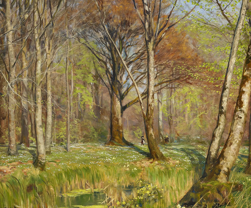 春の森の中の子供たち。アネモネが咲いています。 - H. A. Brendekilde

Source:
Enfants dans une forêt au printemps. Les anémones sont en fleurs. - H. A. Brendekilde