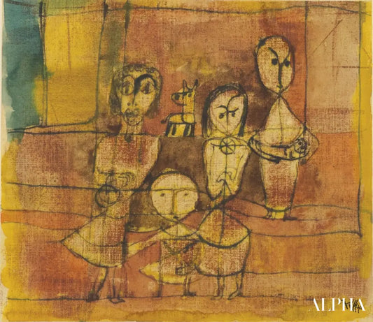 Enfants et chien - Paul Klee - Reproductions de tableaux et peintures haut de gamme