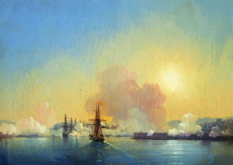 セバストポール湾の入口。 - イワン・アイヴァゾフスキー

Source:
Entrée de la baie de Sébastopol. - Ivan Aïvazovski