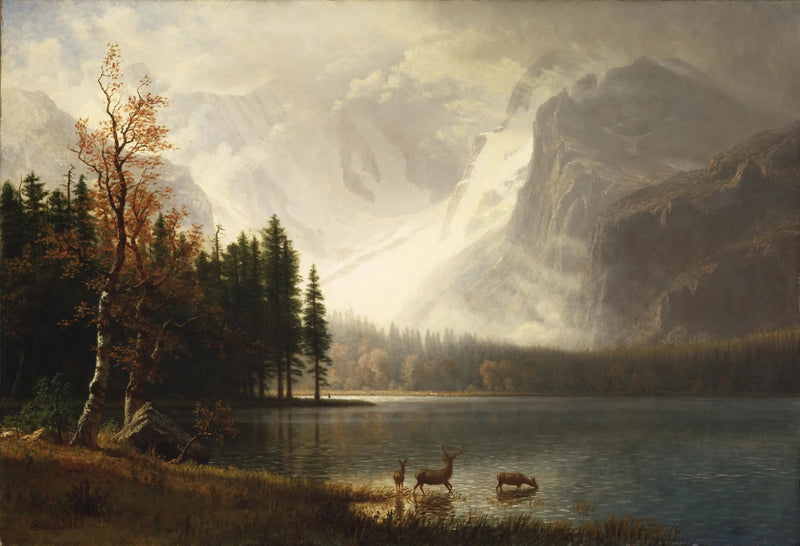 エステス・パーク、コロラド州、ワイート湖 - アルバート・ビアシュタット

Source:
Estes Park, Colorado, lac Whyte - Albert Bierstadt
