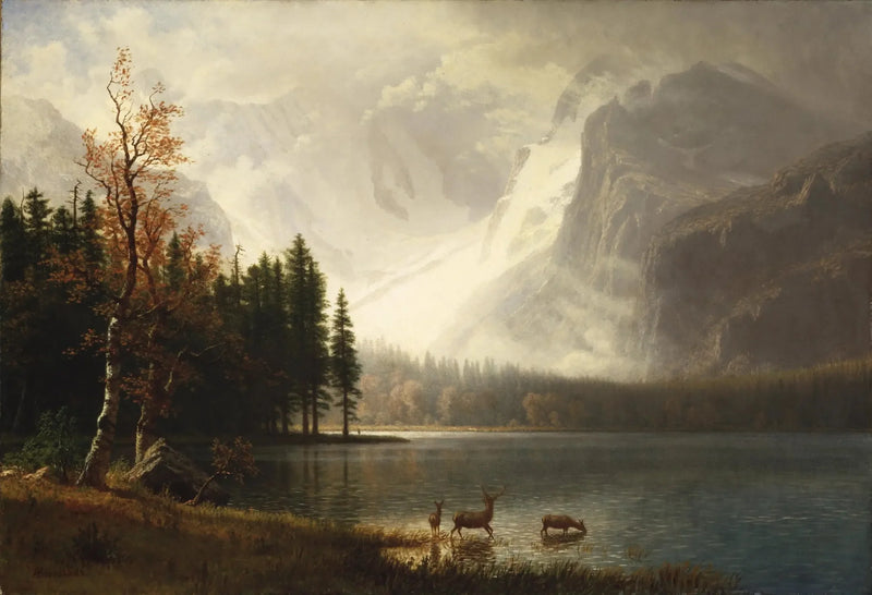 エステス・パーク、コロラド州、ワイート湖 - アルバート・ビアシュタット

Source:
Estes Park, Colorado, lac Whyte - Albert Bierstadt