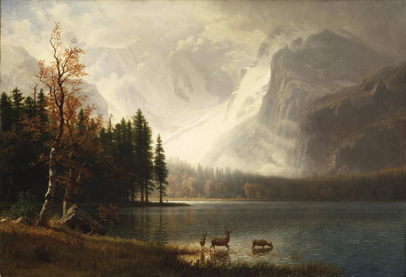 エステス・パーク、コロラド州、ワイート湖 - アルバート・ビアシュタット

Source:
Estes Park, Colorado, lac Whyte - Albert Bierstadt