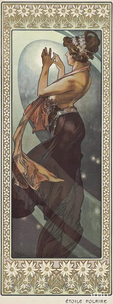 Étoiles : l'étoile polaire - Mucha - Reproductions de tableaux et peintures haut de gamme